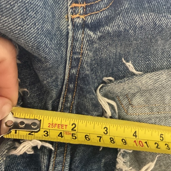 AGOLDE Parker Denim Jeans Cut Off 100% Organic Cotton Sz 27 Dark Swapmeet - Picture 4 of 6